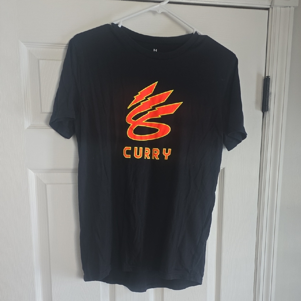 Under Armour Black Tee with Curry Graphic